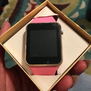 Pink Android Smart Watch.